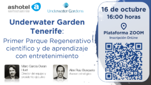Cartel weminar ASHOTEL Proyecto Parque UNDERWATER GARDEN