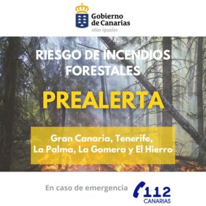 IMAGEN prealerta incendios canarias